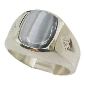 Tiger Eye white Gold Diamond Ring