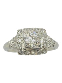 14k white gold diamond ring