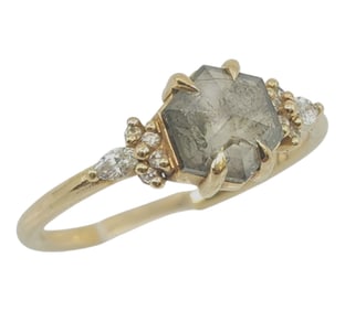 14k Yellow Gold Diamond Ring