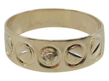 14K YELLOW GOLD SCREW RING