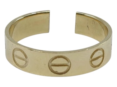 14k yellow gold screw design ring