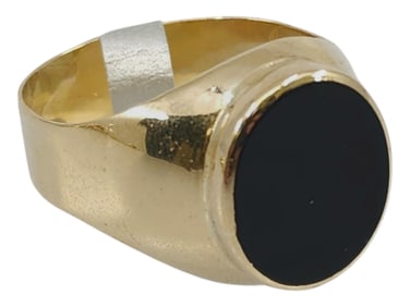 14k yellow gold Onyx ring