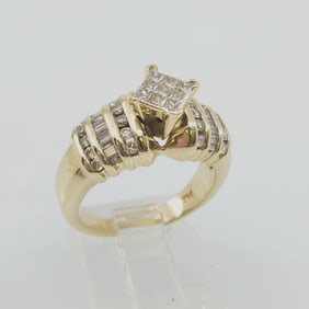 14k Yellow Gold Diamond Ring
