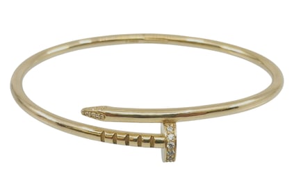 GOLD NAIL BANGLE BRACELET