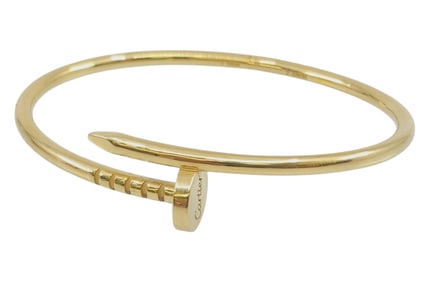 GOLD NAIL BANGLE BRACELET