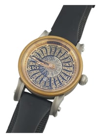 Cuervo Y Sobrinos Torpedo Pirata - Horas del Mundo - World time Watch