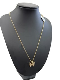 Chain with butterfly pendant