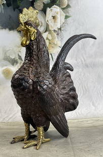 Moigniez Metal Rooster Farm Bronze: Bronze Dimensions Height 12" x Width 10" Weight : 9 LBS Original or Reproduction: Reproductionn