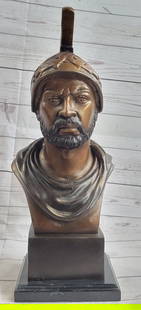 A.Moreau Roman Warrior Sculpture: Bronze Dimensions with Marble Base: Height 19" x Width 11"Marble Dimensions:6" X 6"Height without base: 18"Weight :18 LBSOriginal or Reproduction: Reproduction