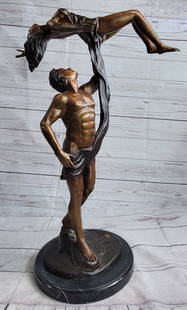 Collet Ballerina Dancers Bronze: Bronze Dimensions with Marble Base: Height 27" X Width 21" Marble Dimensions: Diameter 9" Height without base: 26" Weight : 22 LBS Original or Reproduction: Reproduction