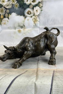 Milo Bronze Bull Sculpture: Bronze Dimensions :Height 5.5" X Width 11" Weight : 8 LBSOriginal or Reproduction: Original