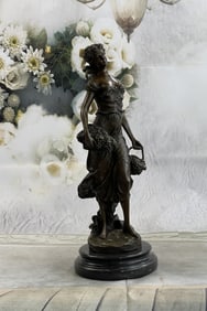 Maiden Picking up Grapes Bronze