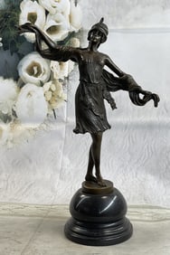 Art Deco ~Kernalan Dancer Dance Bronze Sculpture Figure Figurine Statue Dancing