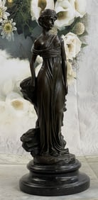 Greek Bronze Wisdom Athena Sculpture
