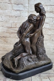 Rodin Eternal Idol Bronze Nude Couple Sculpture