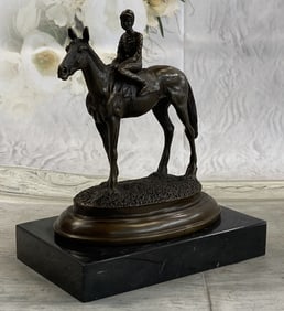 Milo Horse Jockey Bronze Sculpture