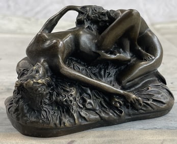 Lambeaux Erotic Two Girl Lovers Bronze