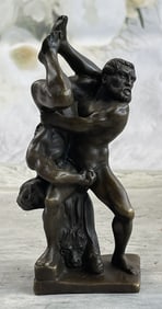 Austria Wrestling Artwork Sculpture Signed P.A.T