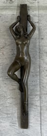 Patoue Wall Mount Hanging Erotic Bronze Sculpture