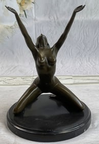 Nick Female Arm Raised Bronze Sculpture