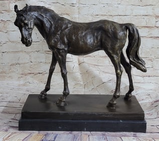Large Arabian Horse Bronze Sculpture Statue By P.J Mene
