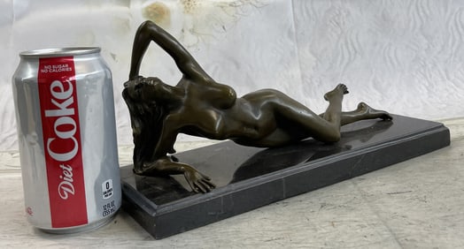 Mavchi Nude Girl Laying on Marble Bronze