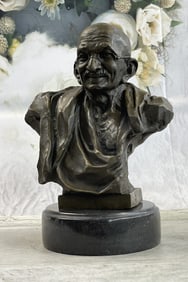 Dino Decarlo Gandhi Buddha Bronze Sculpture