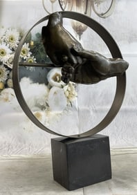 Salvador Dali Abstract Hands Holding Bronze
