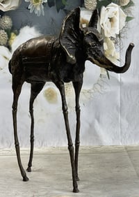 Salvador Dali Elephant Long Leg Bronze
