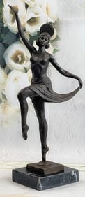 Balleste' Dancer Marble Bronze Art