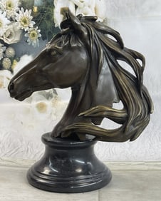 Milo Gorgeous Bust Horse Bronze