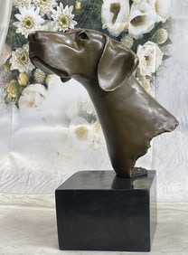 Milo Vizsla Dog Bronze Sculpture