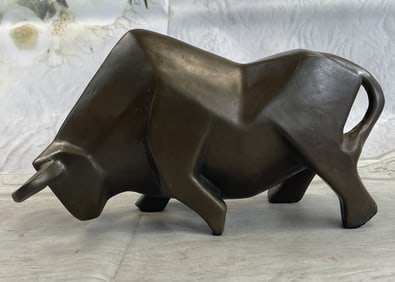 Botero Bull Bronze Figurine