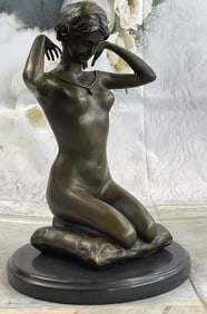 Aldo Vitaleh Femme Agenouille Nude Lady Bronze