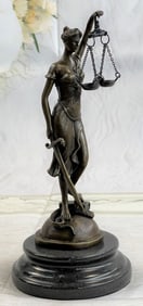 Mayer Blind Lady Bronze Sculpture