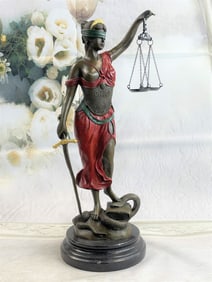 Mayer Blind Lady Bronze Sculpture