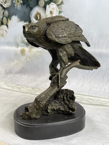 Barye American Eagle On A Tree Branch