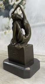 Patoue French artist Sitting Woman Bronze