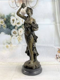 Moreau Goddess drinking Wine Bronze