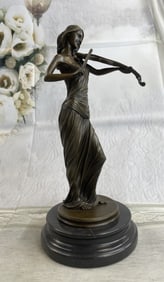 Kassin Violin Player Bronze Sculpture