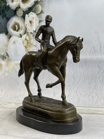 Milo Horse And Jockey Bronze