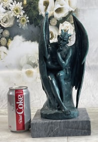 Blue Lucifer Demon Fallen Angel Satan Devil Sculpture