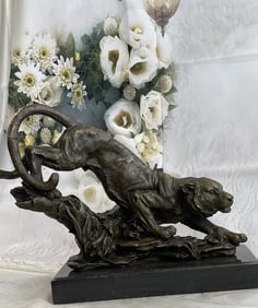 Bugatti Tiger Wildlife Bronze Sculpture