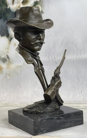 U.S Marshal Revolver Gun Law Enforcement Bronze