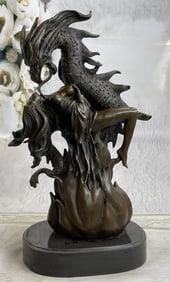 Patou Lustfull Fantasy Bronze Statue Beauty And Beast