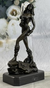Aldo Vitaleh Bronze Sexy Nude Amazon Warrior Deco