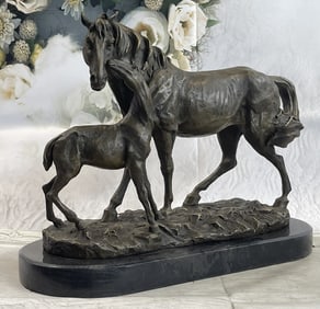 MILO STALLION HORSE BARN RIDE RIDING BRONZE