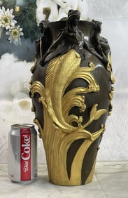 Milo Bronze Mermaids Dancing Sculpture with Gold Paint Bronze