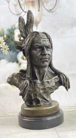 Fisher ORIGINAL INDIAN CHIEF WARRIOR BRONZE