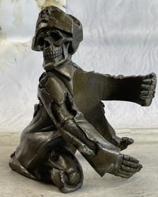 Pirate Skeleton Wine Holder Bronze Statue